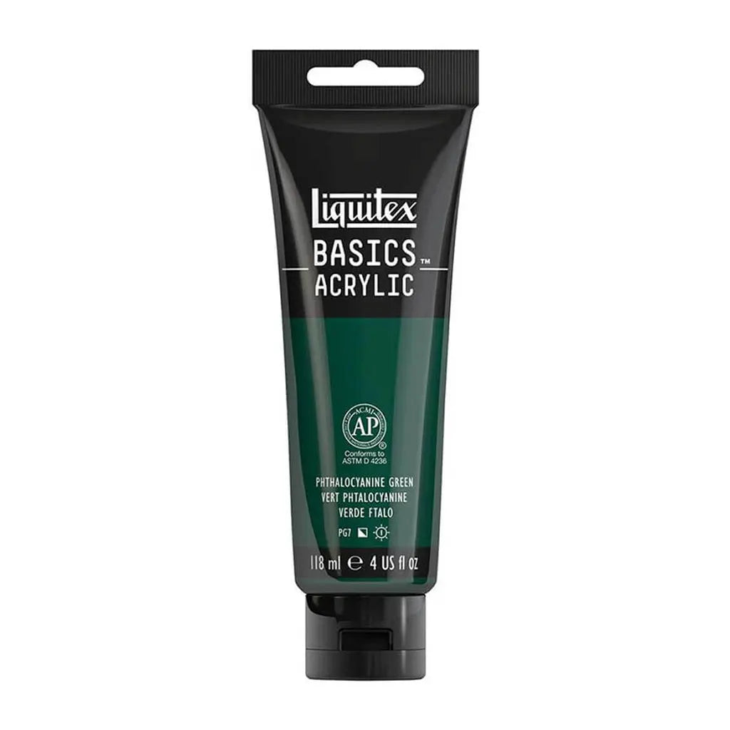 Liquitex Basics Acrylic Color 118ml (4oz) Phthalocyanine Green S1