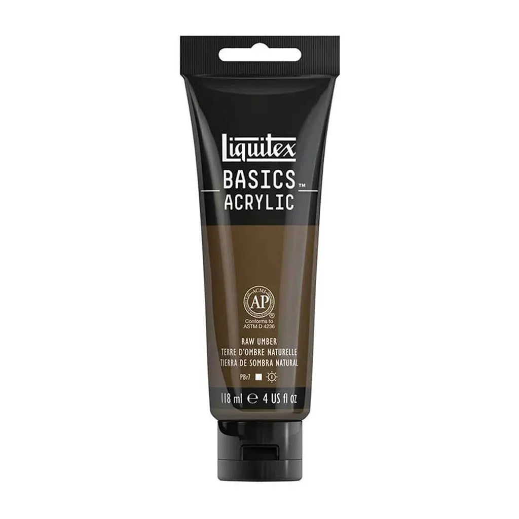 Liquitex Basics Acrylic Color 118ml (4oz) Raw Umber S1