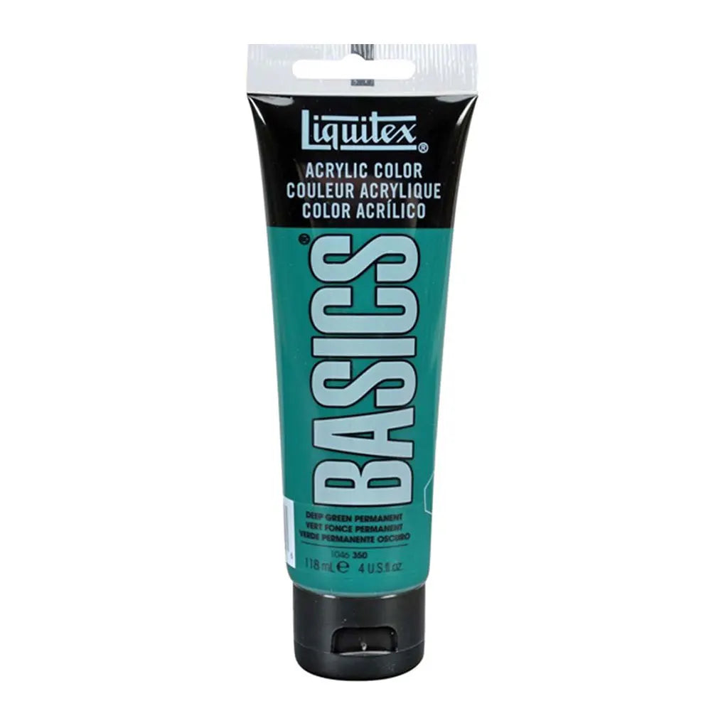Liquitex Basics Acrylic Color 118ml (4oz) Permanent Green Deep S1