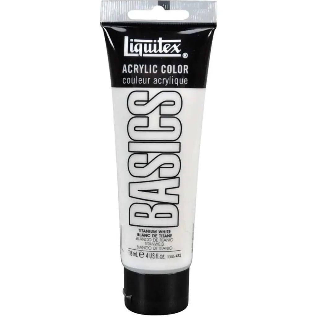 Liquitex Basics Acrylic Color 118ml (4oz) Titanium White S1