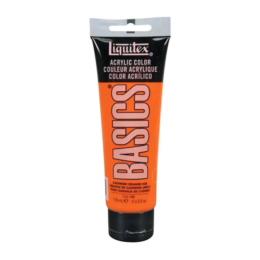 Liquitex Basics Acrylic Color 118ml (4oz) Cadmium Orange Hue S1