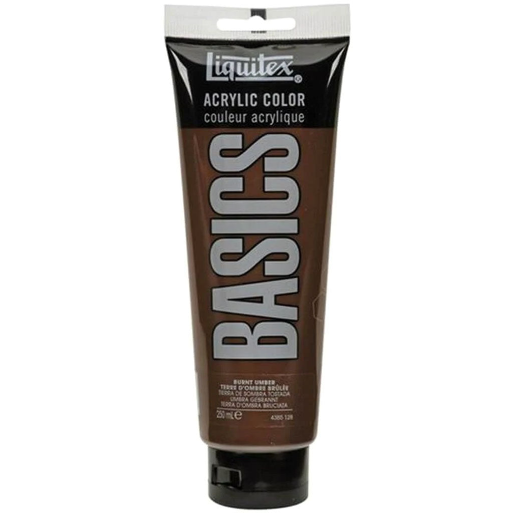Liquitex Basics Acrylic Color 250ml (8.45oz) Burnt Umber S1