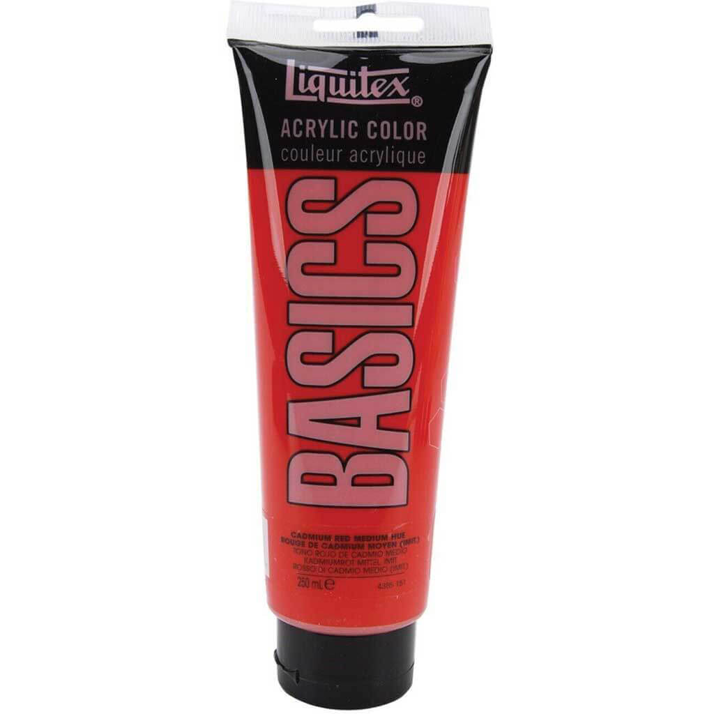 Liquitex Basics Acrylic Color 250ml (8.45oz) Cadmium Red Medium Hue S1