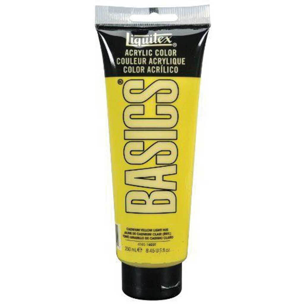 Liquitex Basics Acrylic Color 250ml (8.45oz) Cadmium Yellow Light Hue S1