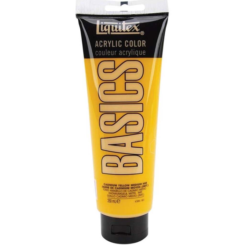 Liquitex Basics Acrylic Color 250ml (8.45oz) Cadmium Yellow Medium Hue S1