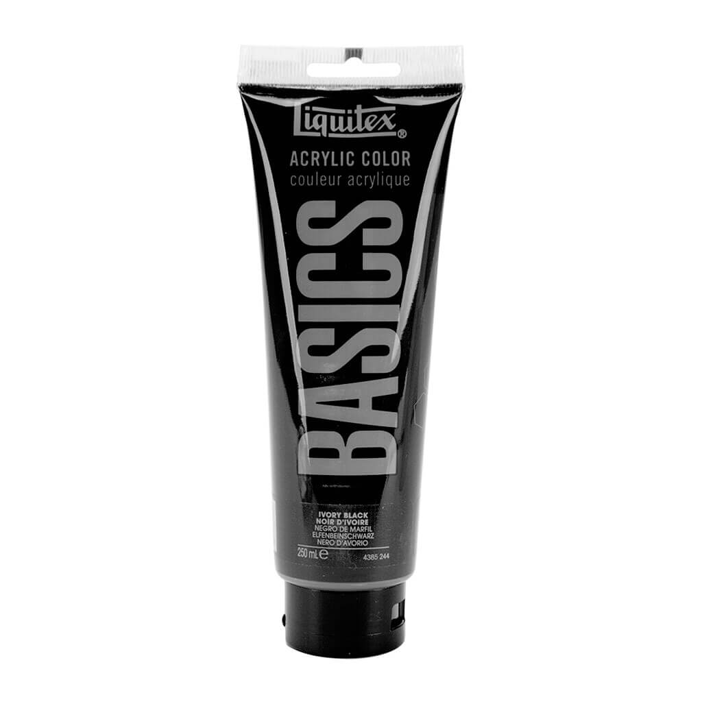 Liquitex Basics Acrylic Color 250ml (8.45oz) Ivory Black S1