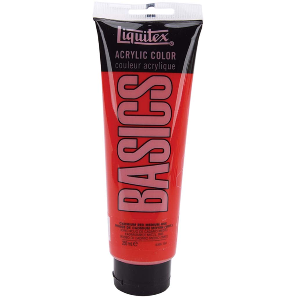 Liquitex Basics Acrylic Color 250ml (8.45oz) Cadmium Red Deep Hue S1