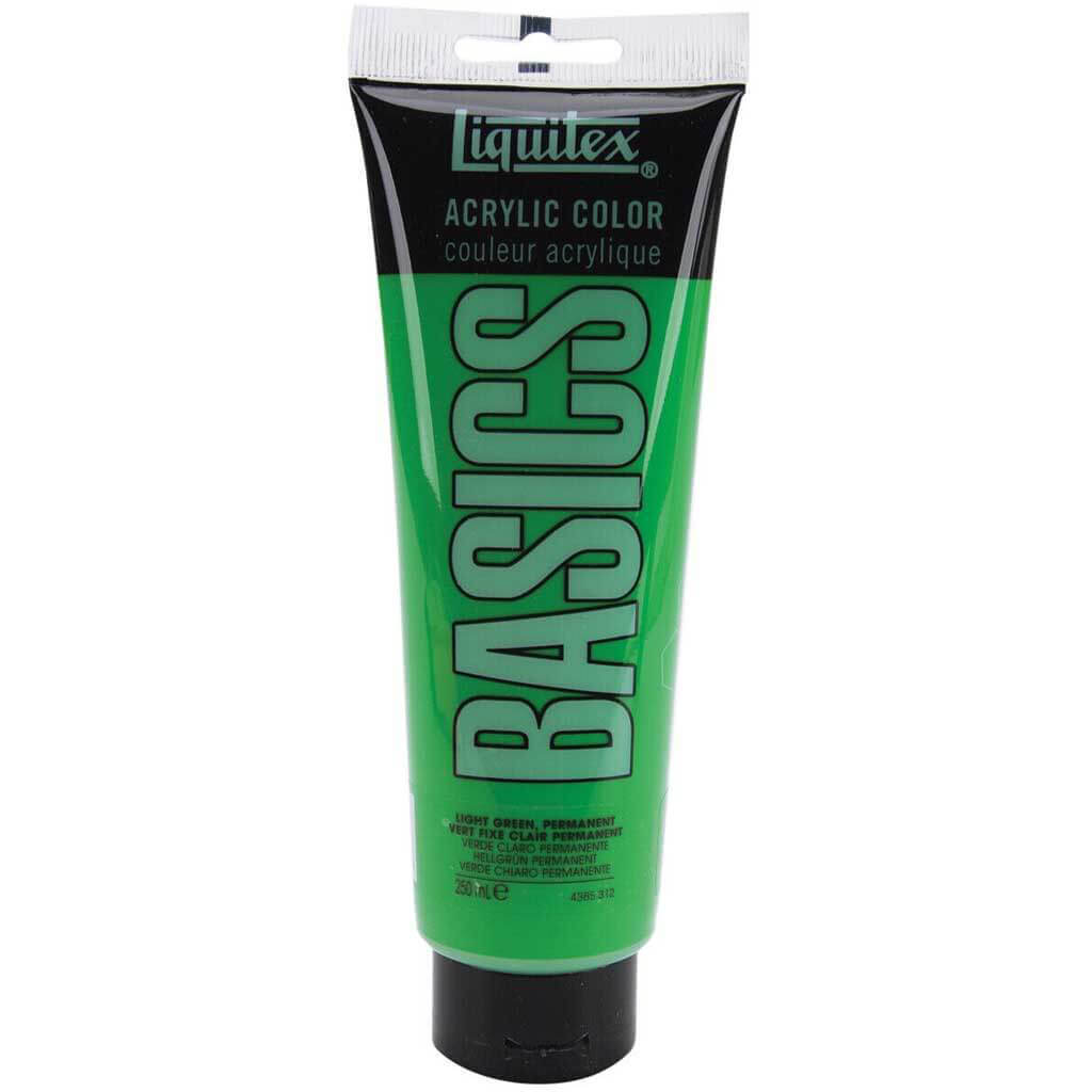 Liquitex Basics Acrylic Color 250ml (8.45oz) Light Green Permanent S1
