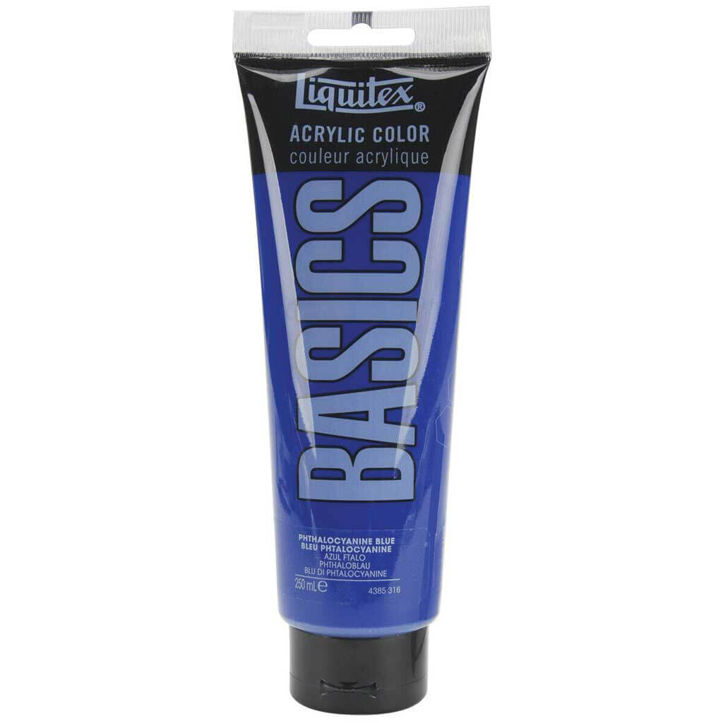 Liquitex Basics Acrylic Color 250ml (8.45oz) Phthalocyanine Blue S1