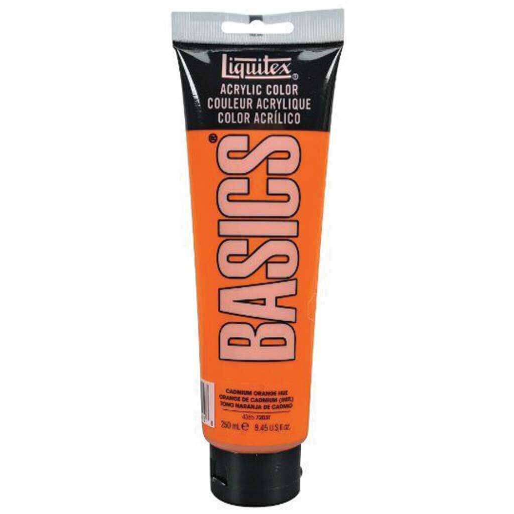 Liquitex Basics Acrylic Color 250ml (8.45oz) Cadmium Orange Hue S1