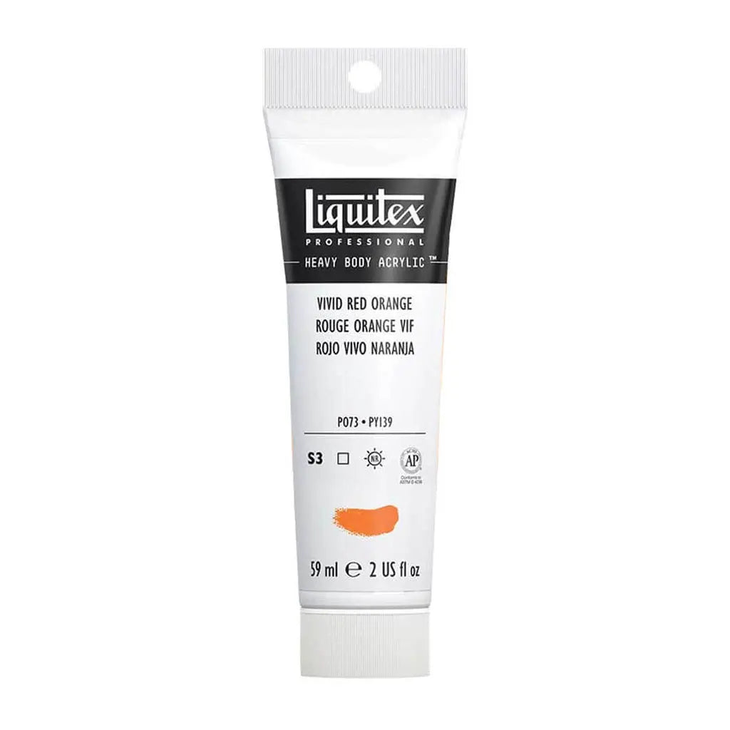 Liquitex Professional Heavy Body Acrylic 59ml (2oz) Vivid Red Orange S3
