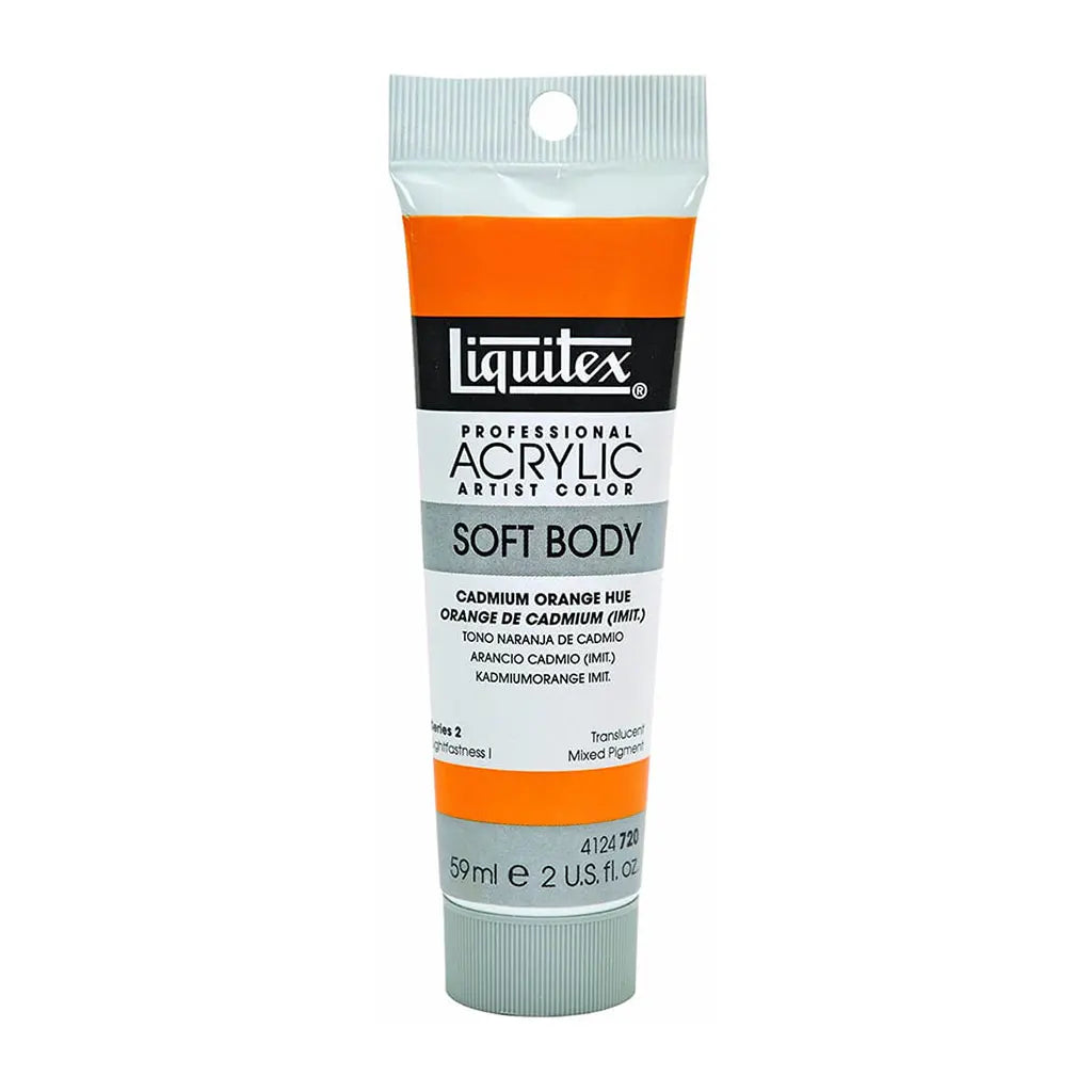 Liquitex Professional Soft Body Acrylic Tube 59ml (2oz) Cadmium Orange Hue S2