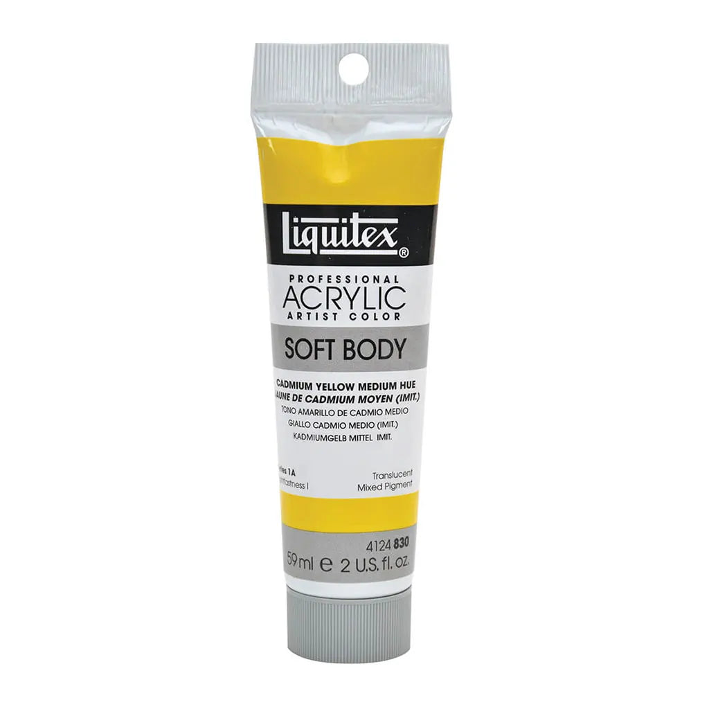 Liquitex Professional Soft Body Acrylic Tube 59ml (2oz) Cadmium Yellow Medium Hue S1A