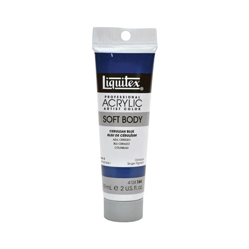 Liquitex Professional Soft Body Acrylic Tube 59ml (2oz) Cerulean Blue S3