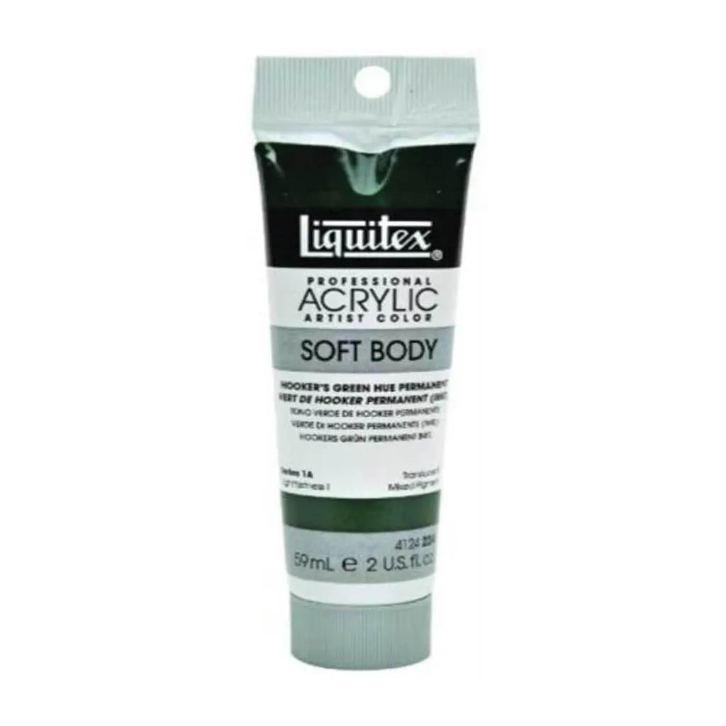 Liquitex Professional Soft Body Acrylic Tube 59ml (2oz) Hooker's Green Hue Permanent S1A