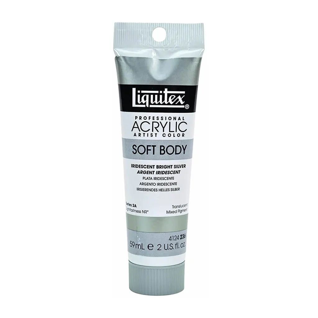 Liquitex Professional Soft Body Acrylic Tube 59ml (2oz) Iridescent Bright Silver S2A