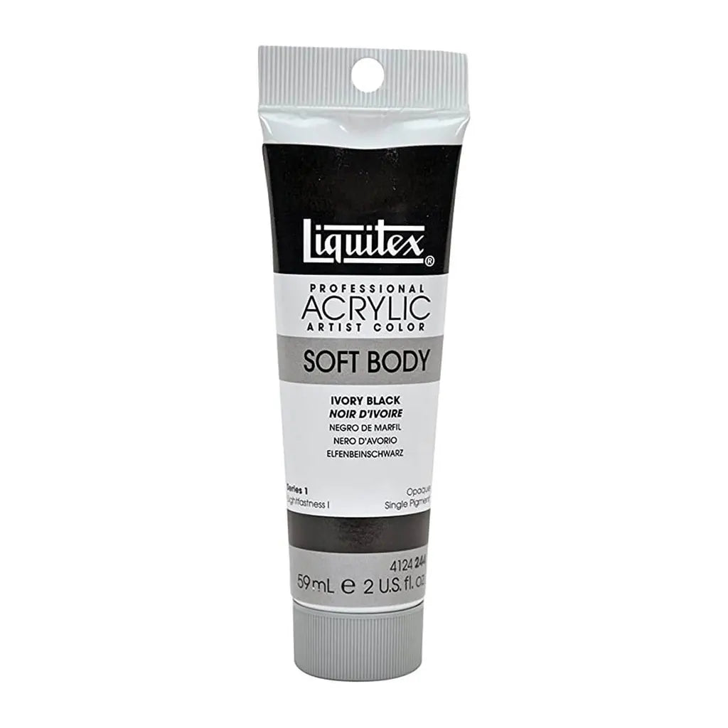 Liquitex Professional Soft Body Acrylic Tube 59ml (2oz) Ivory Black S1