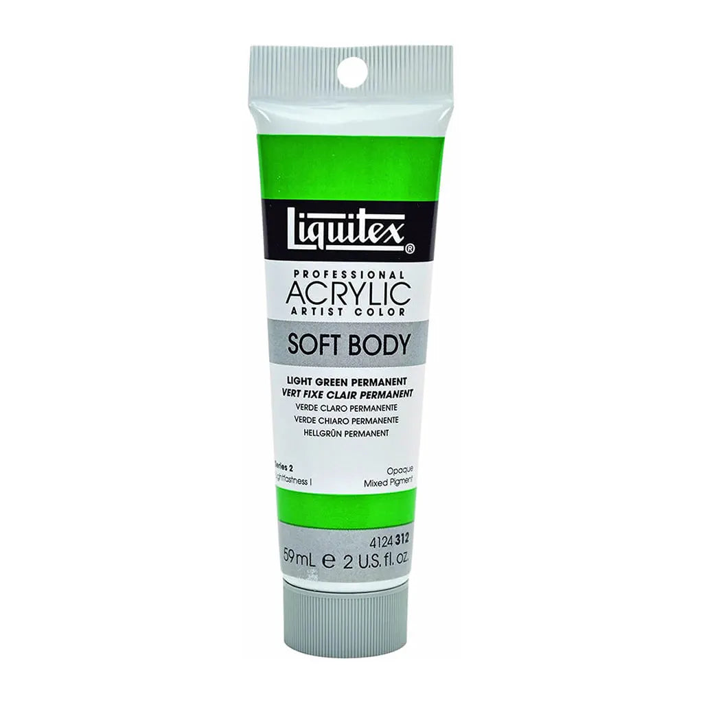 Liquitex Professional Soft Body Acrylic Tube 59ml (2oz) Lihght Green Permanent S2
