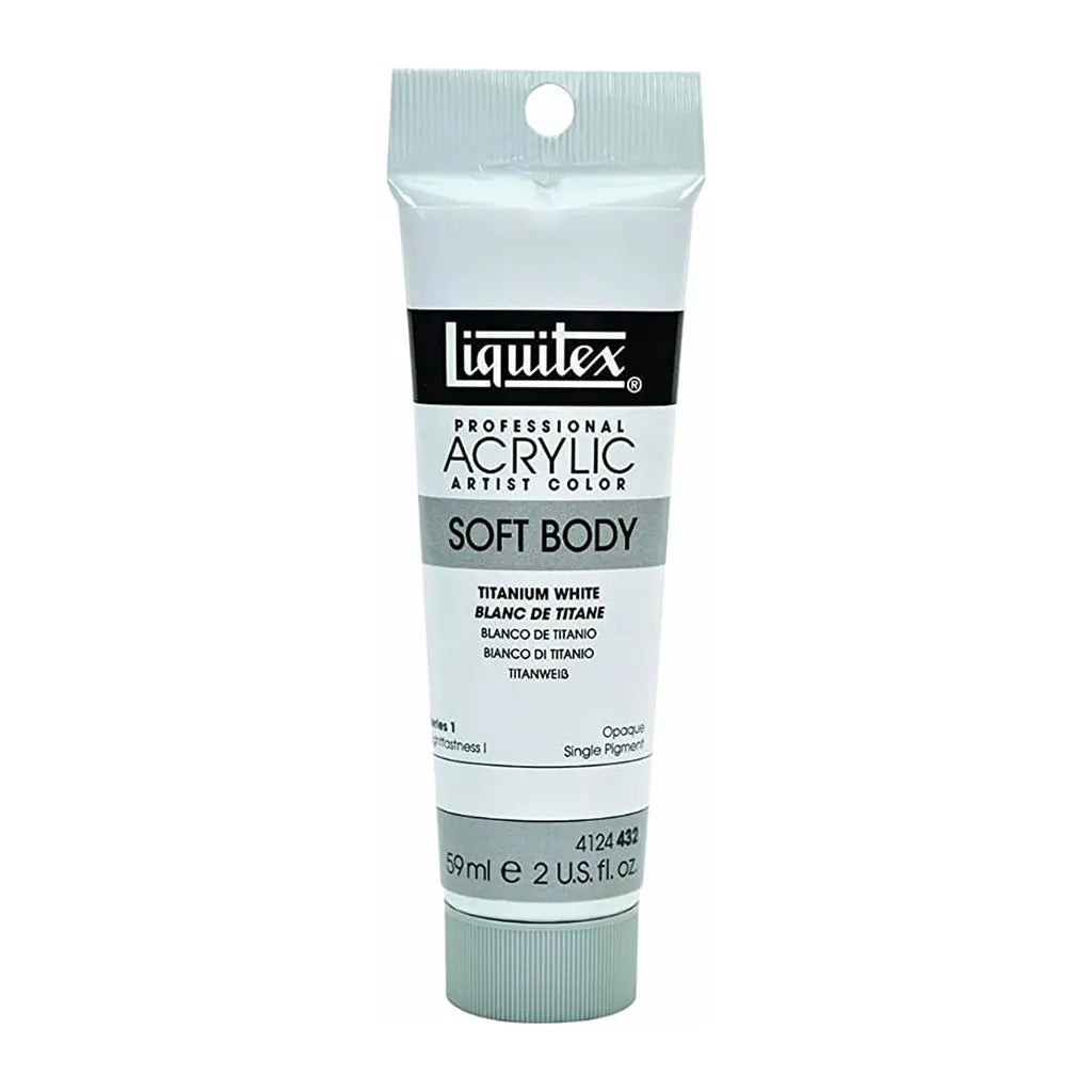 Liquitex Professional Soft Body Acrylic Tube 59ml (2oz) Titanium White S1
