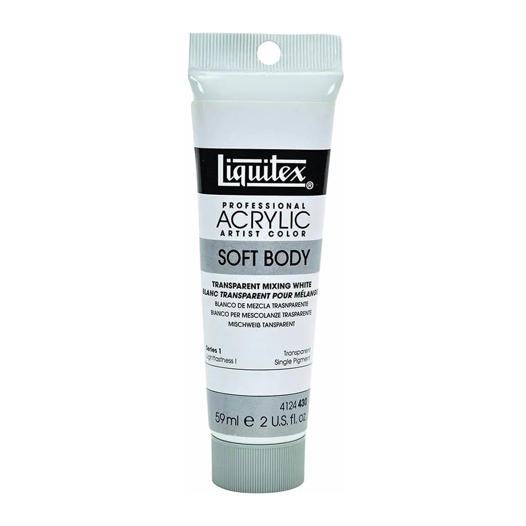 Liquitex Professional Soft Body Acrylic Tube 59ml (2oz) Transparent Mixing White S1