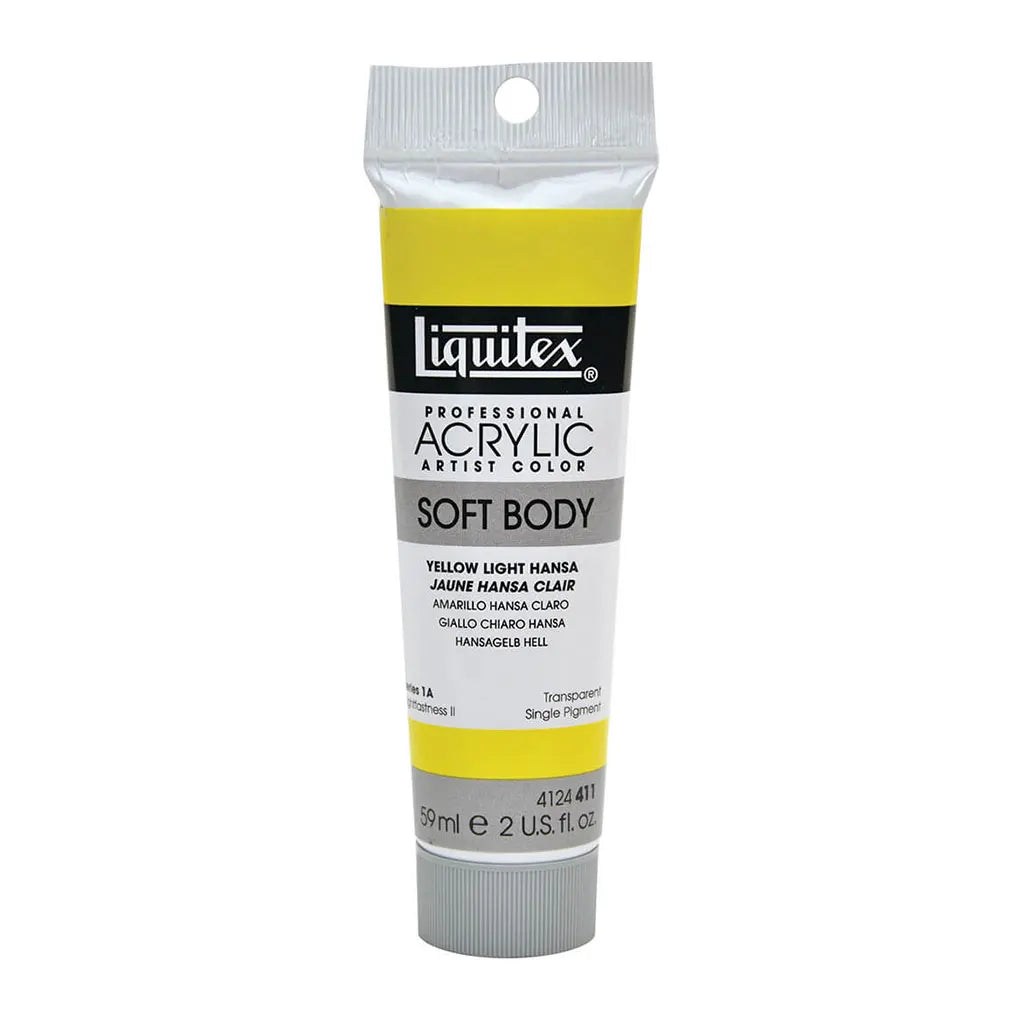 Liquitex Professional Soft Body Acrylic Tube 59ml (2oz) Yellow Light Hansa S1A