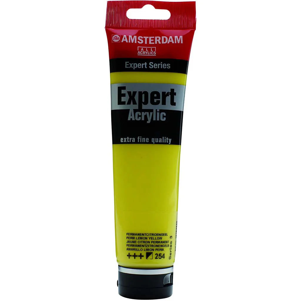 Amsterdam Expert Acrylic Paint Tube 150ml Permanent Lemon Yellow
