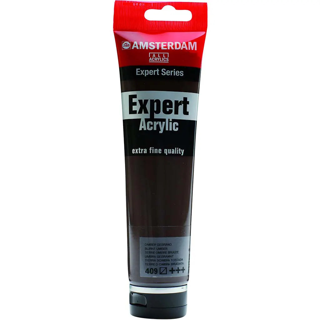 Amsterdam Expert Acrylic Paint Tube 150ml Burnt Umber