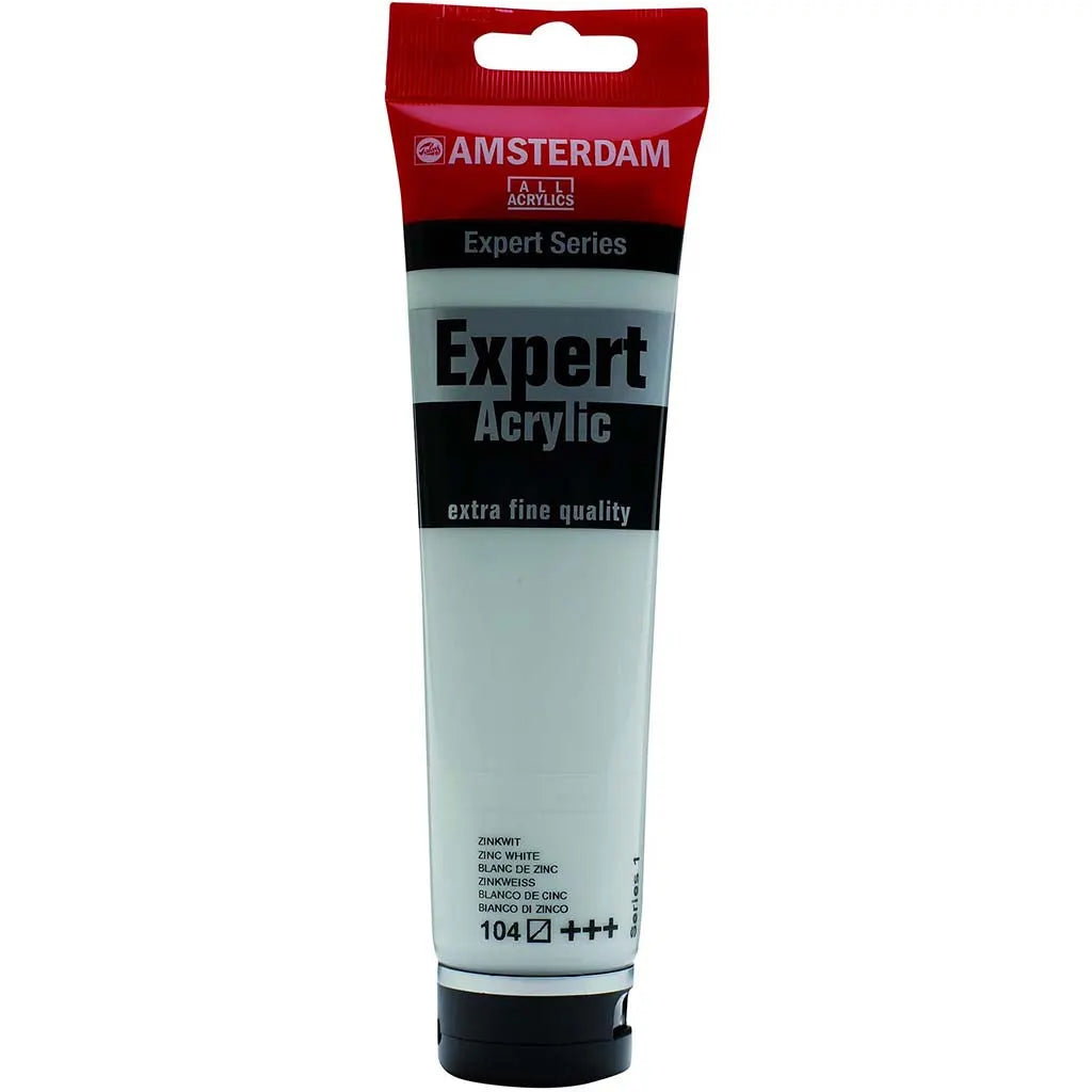 Amsterdam Expert Acrylic Paint Tube 150ml Zinc White