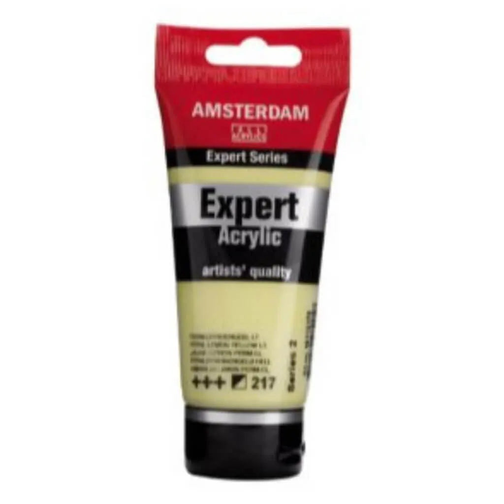 Amsterdam Expert Acrylic Paint Tube 75ml Permanent Lemon Yellow Light Series 2