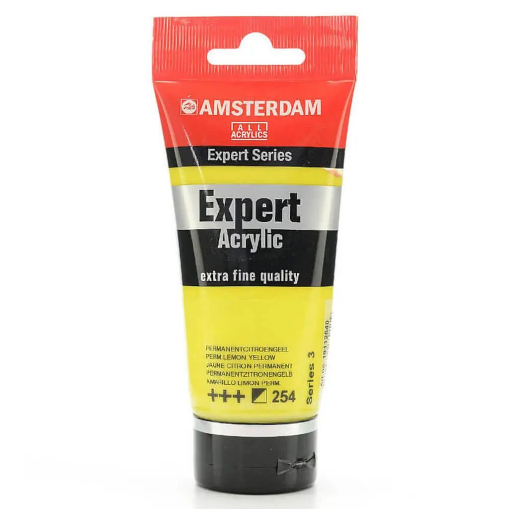 Amsterdam Expert Acrylic Paint Tube 75ml Permanent Lemon Yellow Series 3