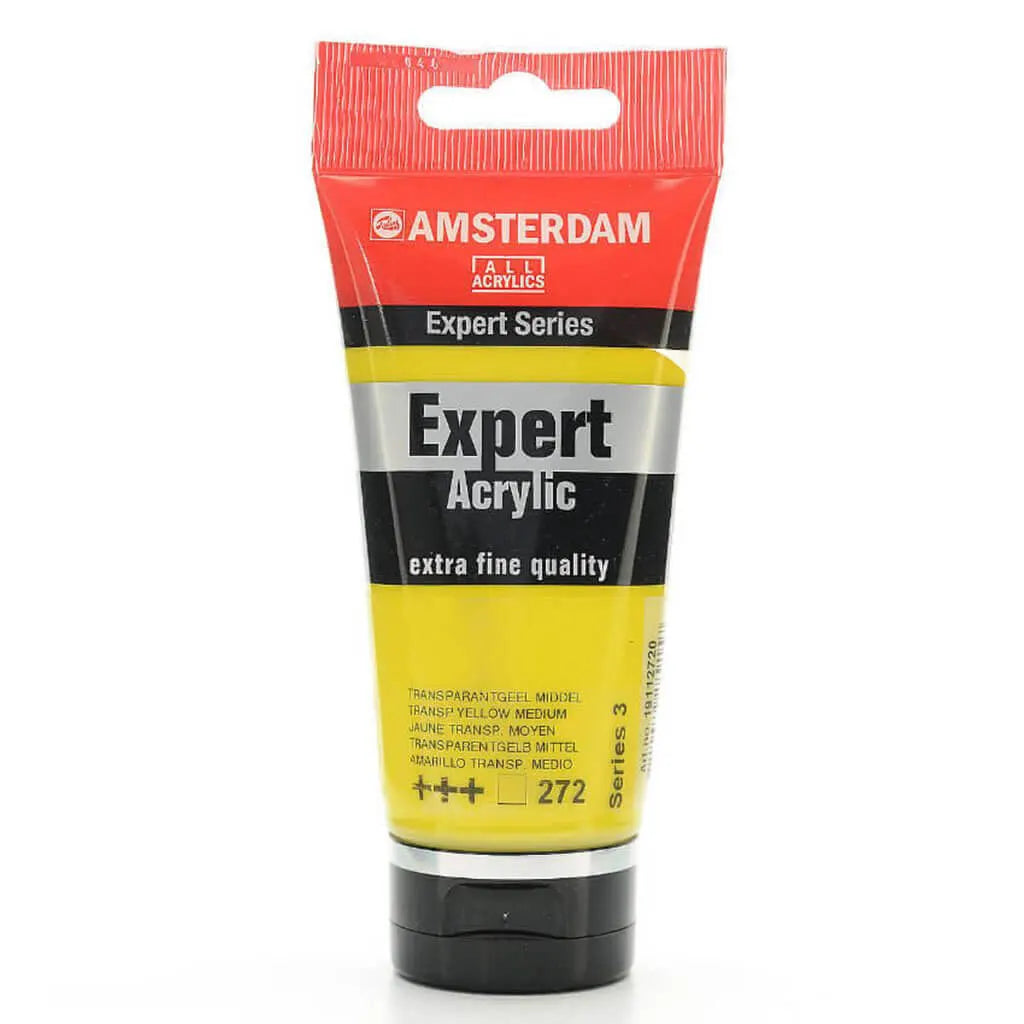 Amsterdam Expert Acrylic Paint Tube 75ml Transparent Yellow Medium Series 3