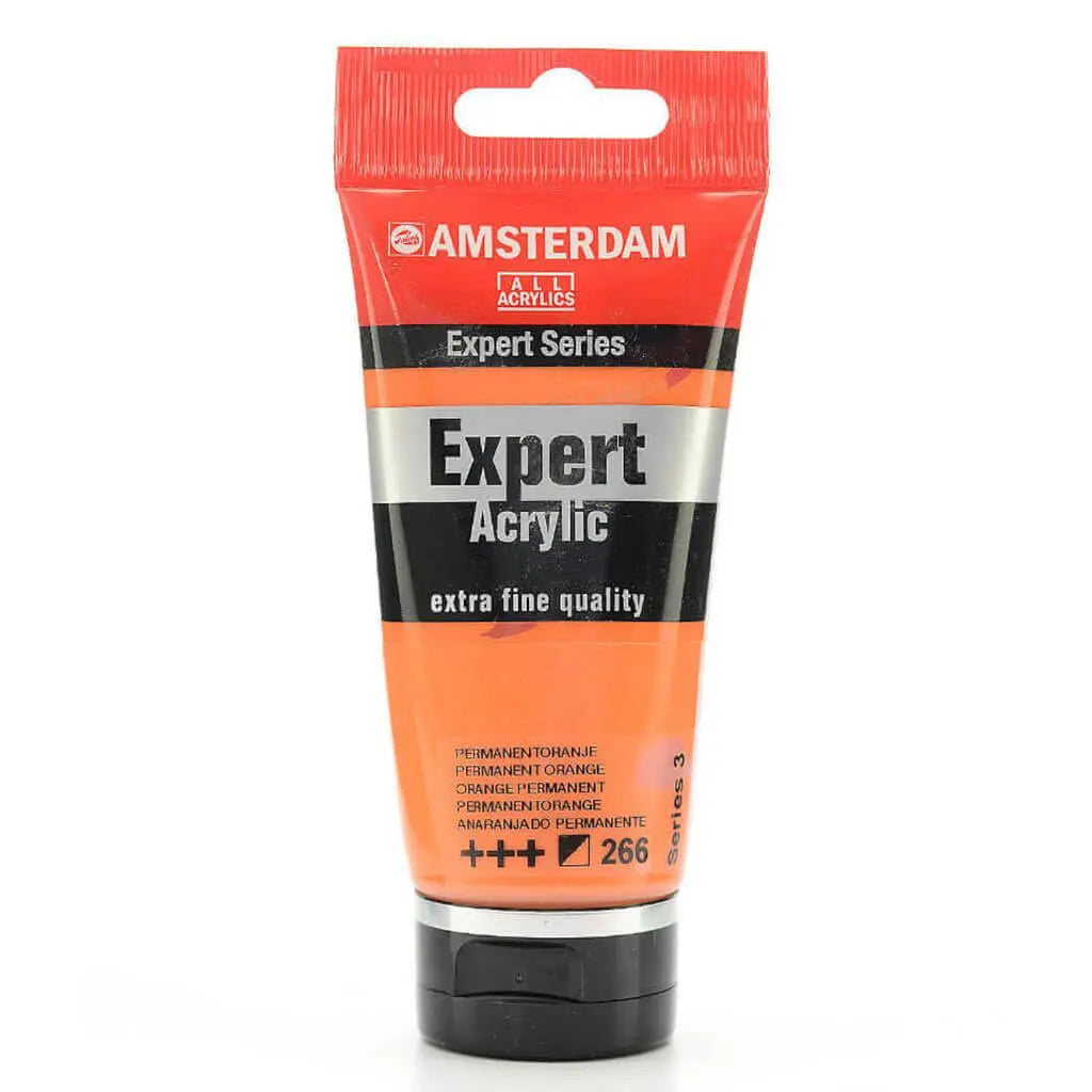 Amsterdam Expert Acrylic Paint Tube 75ml Permanent Orange Series 3