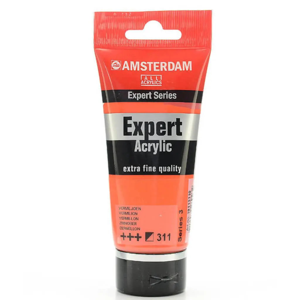 Amsterdam Expert Acrylic Paint Tube 75ml Vermilion Series 3