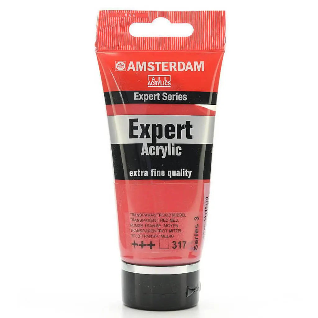 Amsterdam Expert Acrylic Paint Tube 75ml Transparent Red Medium Series 3