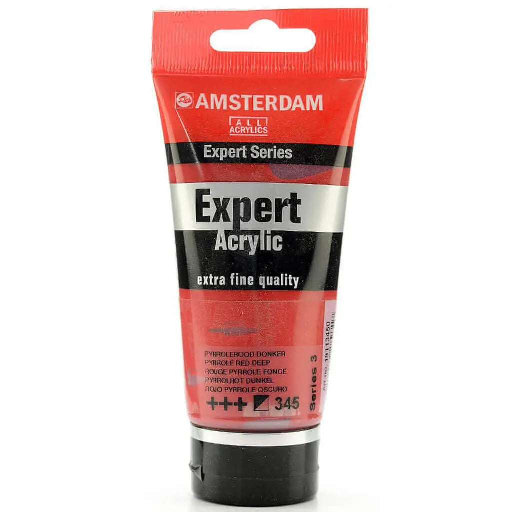 Amsterdam Expert Acrylic Paint Tube 75ml Pyrrole Red Deep Series 3