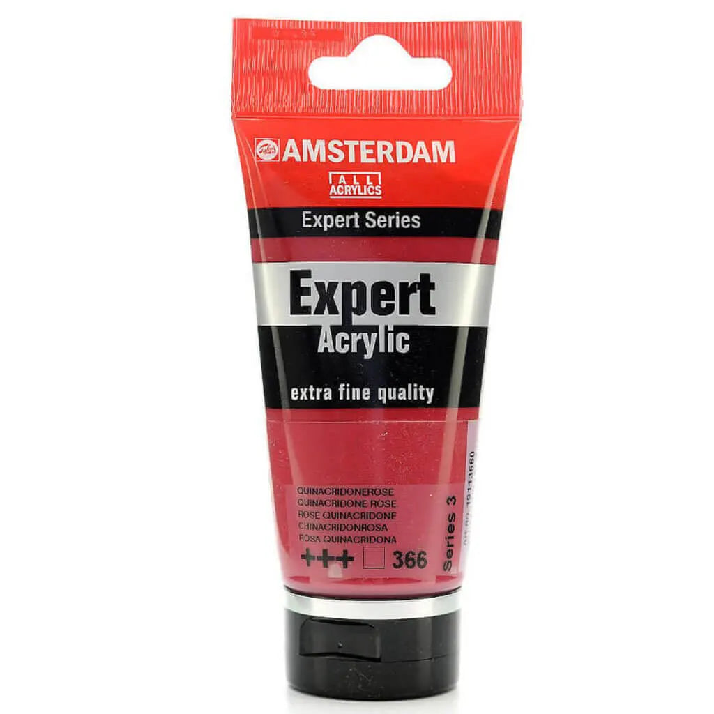 Amsterdam Expert Acrylic Paint Tube 75ml Quinacridone Rose Series 3