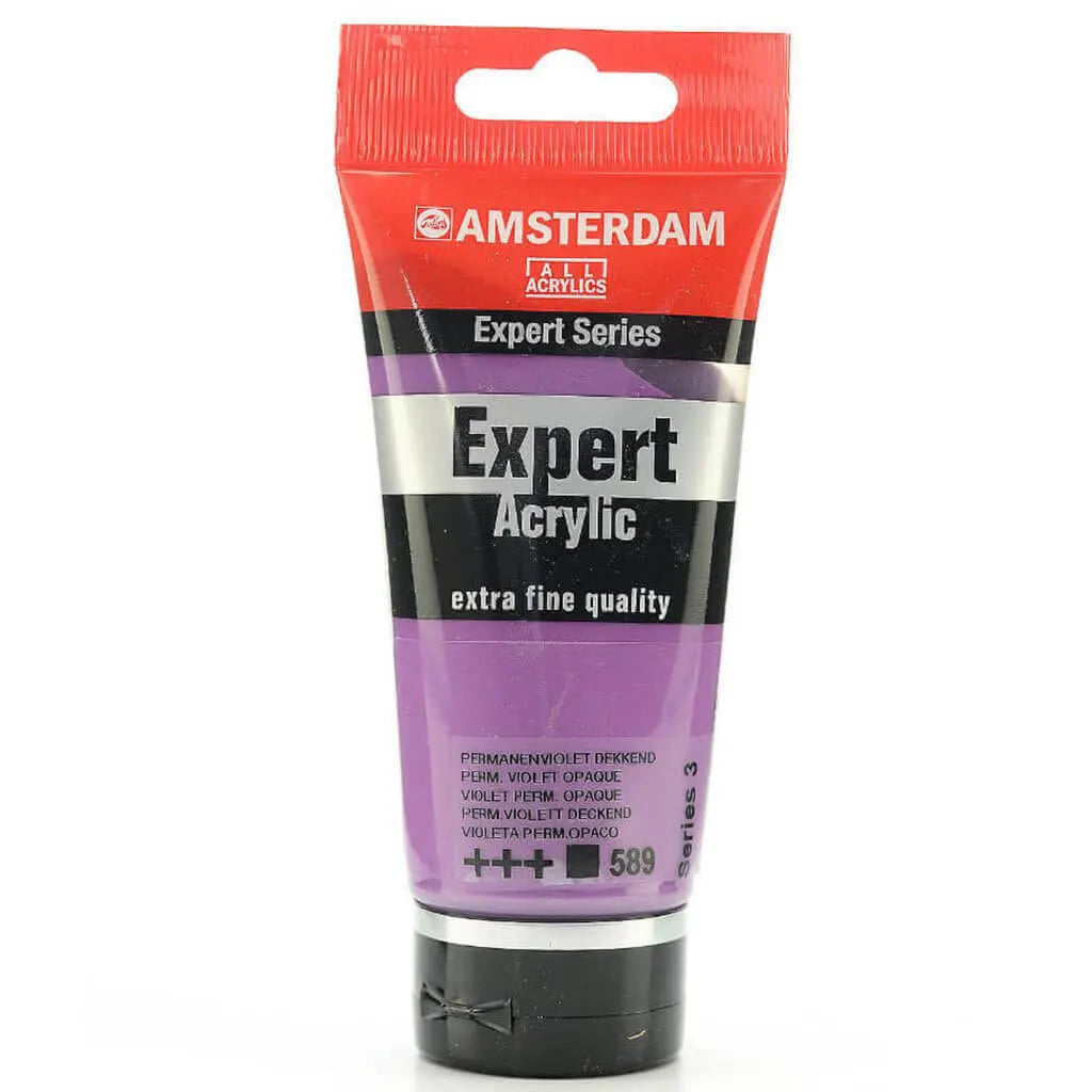 Amsterdam Expert Acrylic Paint Tube 75ml Permanent Violet Opaque Series 3