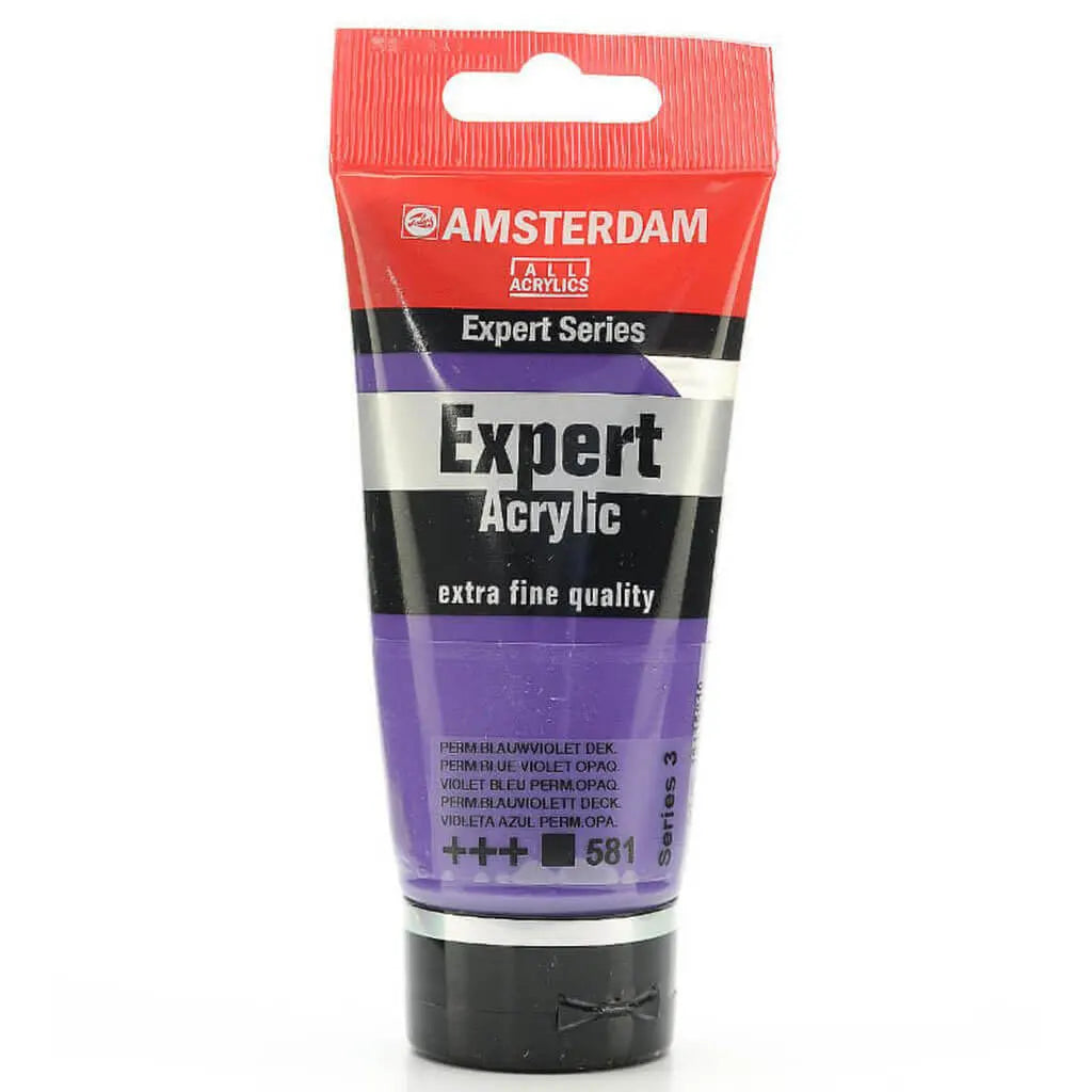 Amsterdam Expert Acrylic Paint Tube 75ml Permanent Blue Violet Opaque Series 3