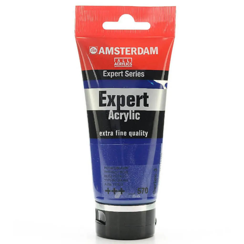 Amsterdam Expert Acrylic Paint Tube 75ml Phthalo blue Series 3