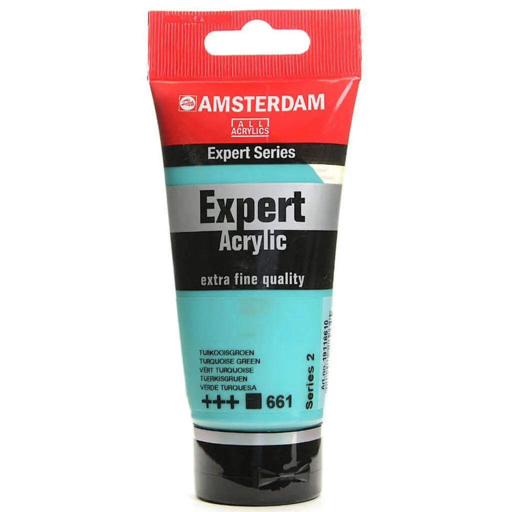 Amsterdam Expert Acrylic Paint Tube 75ml Turquoise Green Series 2