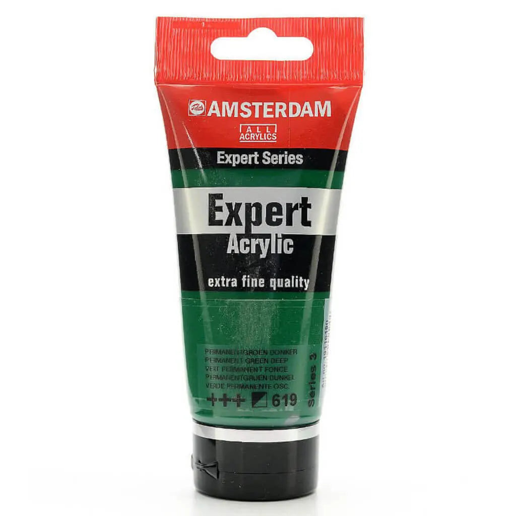 Amsterdam Expert Acrylic Paint Tube 75ml Permanent Green Deep Series 3