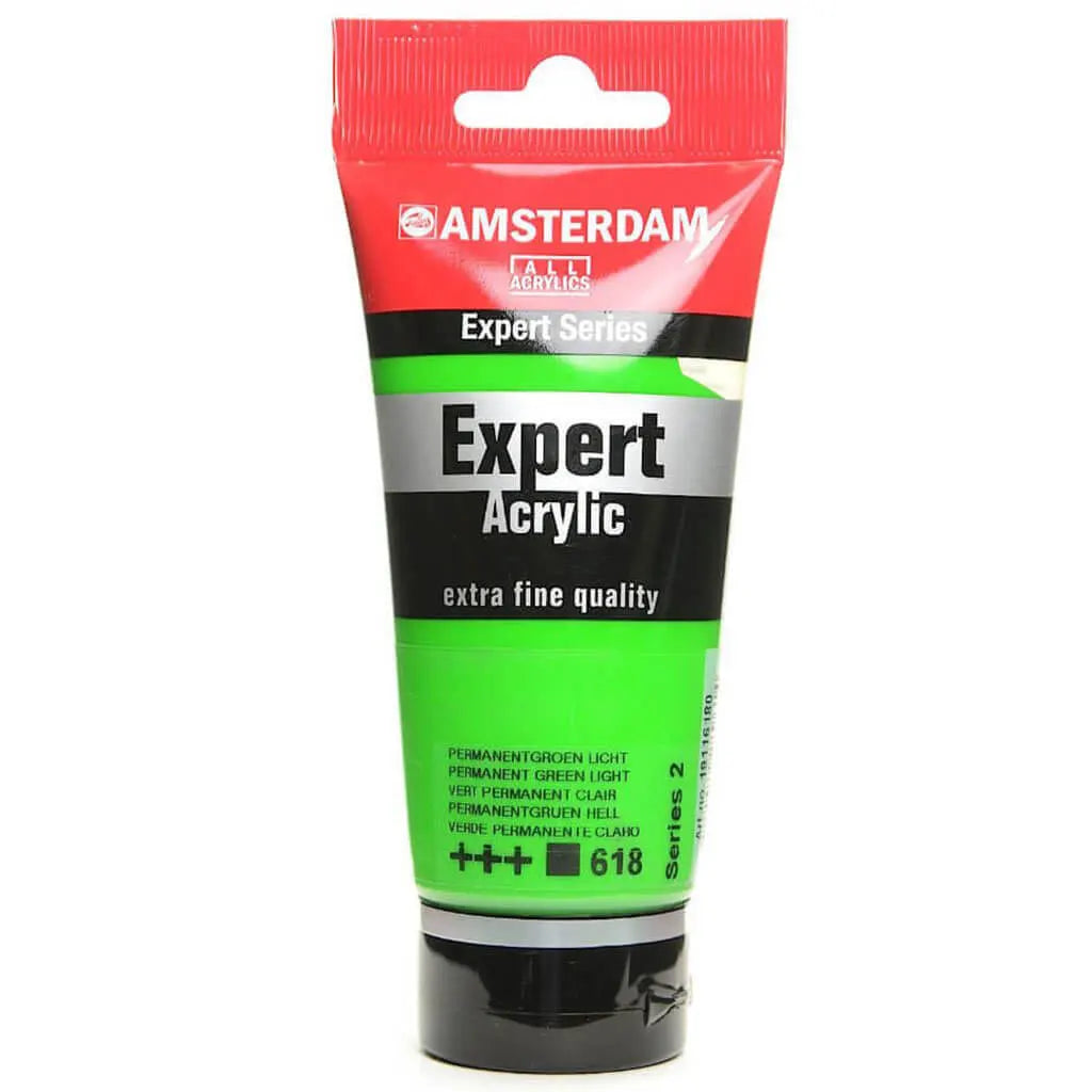 Amsterdam Expert Acrylic Paint Tube 75ml Permanent Green Light Series 2