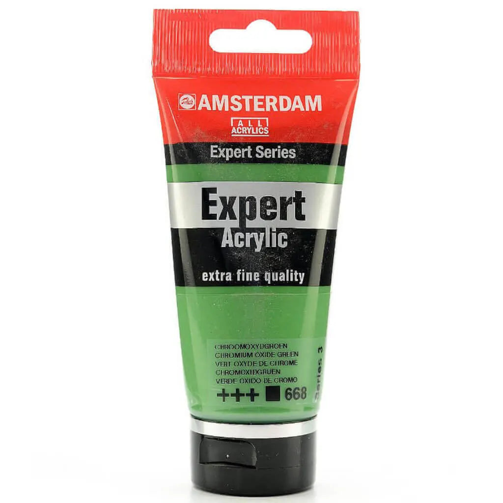 Amsterdam Expert Acrylic Paint Tube 75ml Chromium Oxide Green Series 3
