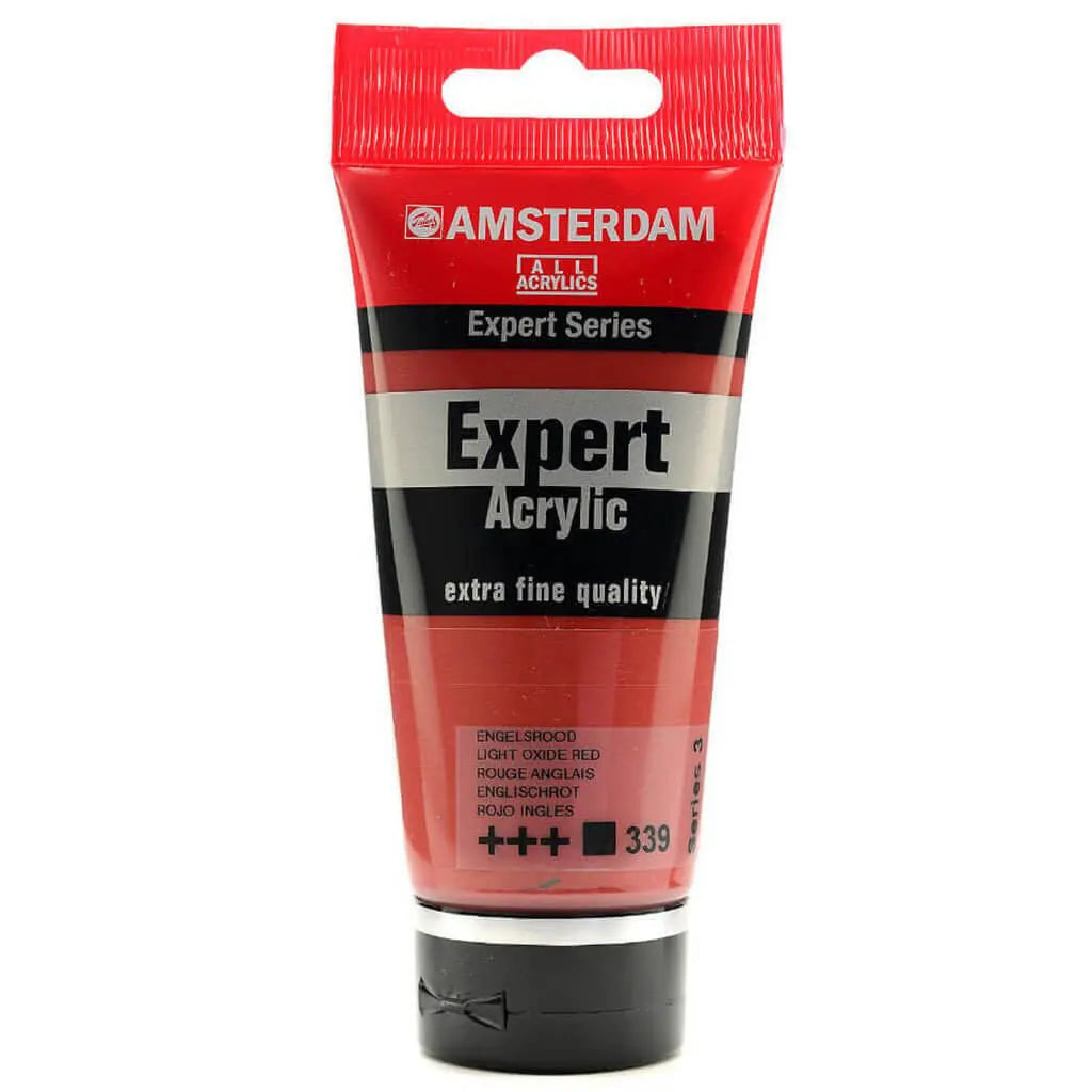 Amsterdam Expert Acrylic Paint Tube 75ml Light Oxide Red Series 3