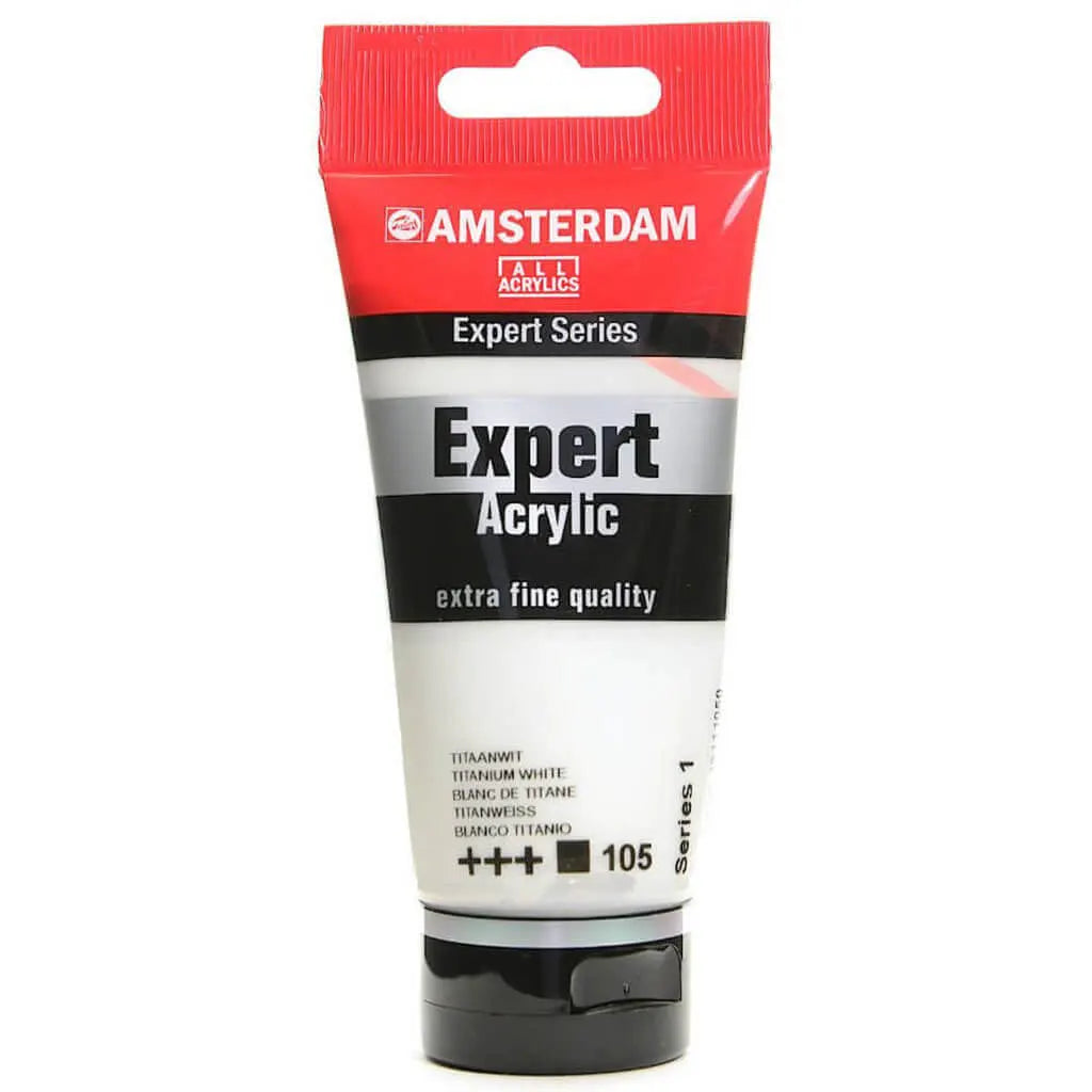 Amsterdam Expert Acrylic Paint Tube 75ml Titan White Series 1
