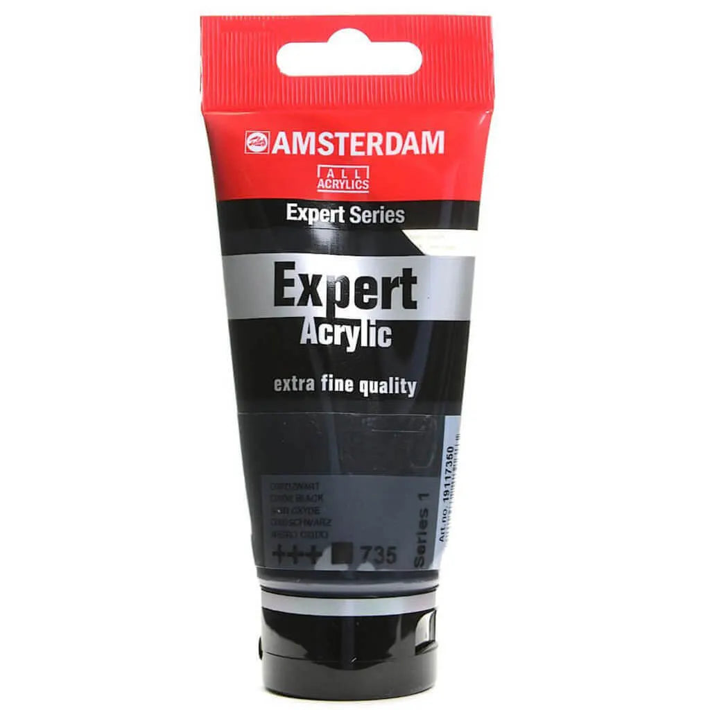 Amsterdam Expert Acrylic Paint Tube 75ml Oxide Black Series 1