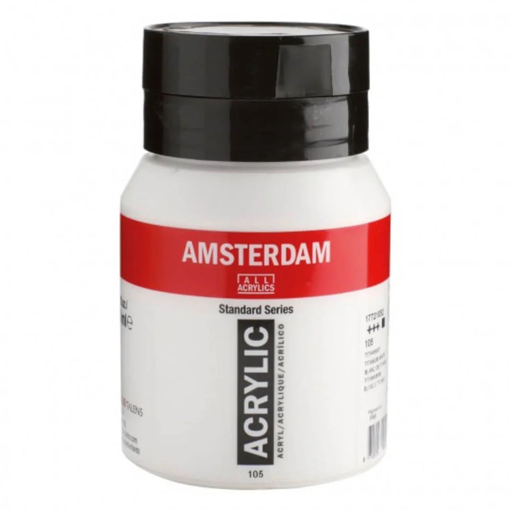 Amsterdam Standard Acrylic Paint Jar 500ml Titanium White