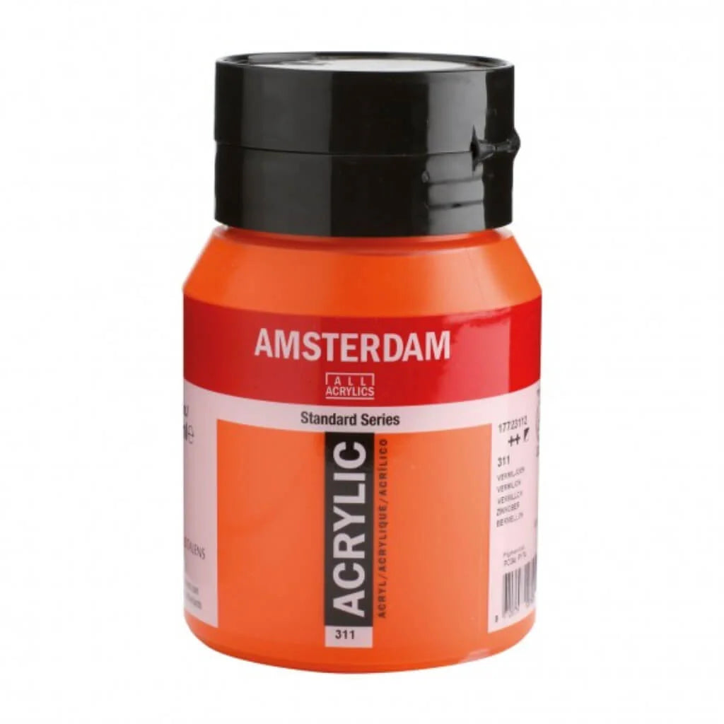 Amsterdam Standard Acrylic Paint Jar 500ml Vermilion