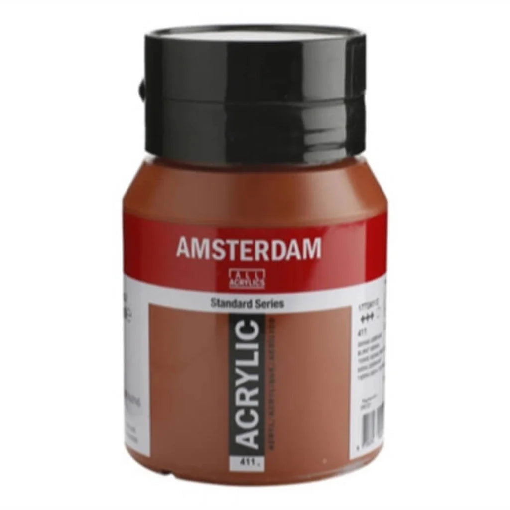 Amsterdam Standard Acrylic Paint Jar 500ml Burnt Sienna
