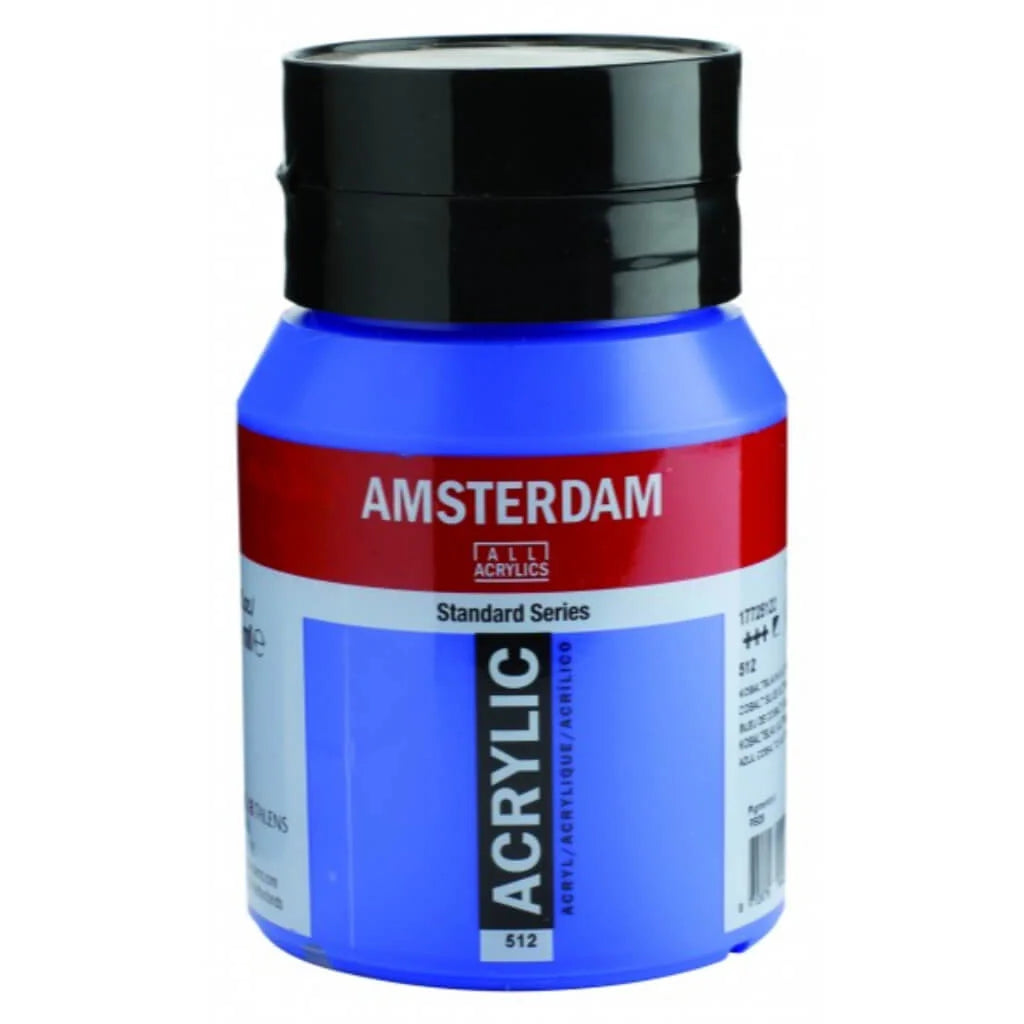 Amsterdam Standard Acrylic Paint Jar 500ml Cobalt Blue Ultramarine